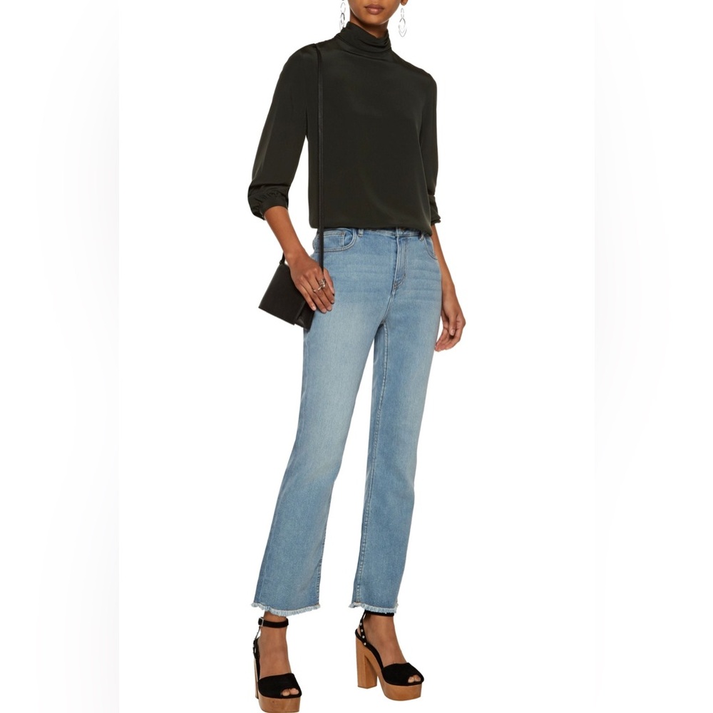 MAJE size 34 Paxi Faded High-rise Bootcut Jean